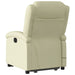 Stand Up Massage Recliner Chair Cream Real Leather Txbpana