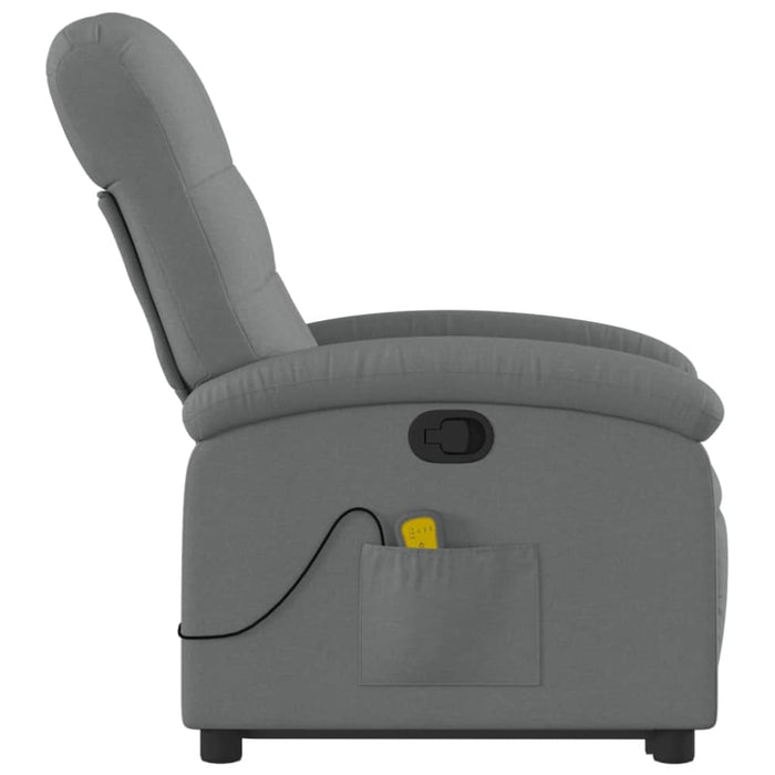 Stand Up Massage Recliner Chair Dark Grey Fabric Txbpabo