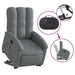 Stand Up Massage Recliner Chair Dark Grey Fabric Txbpabo