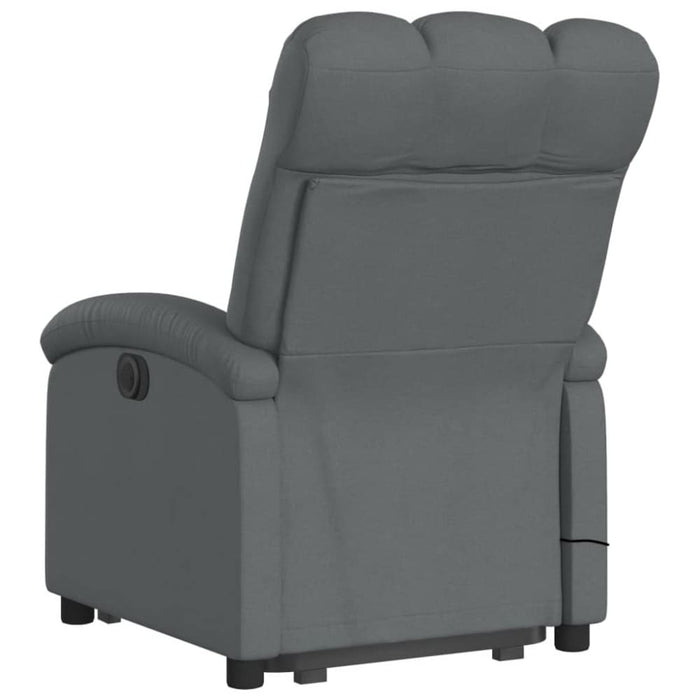 Stand Up Massage Recliner Chair Dark Grey Fabric Txbpabo