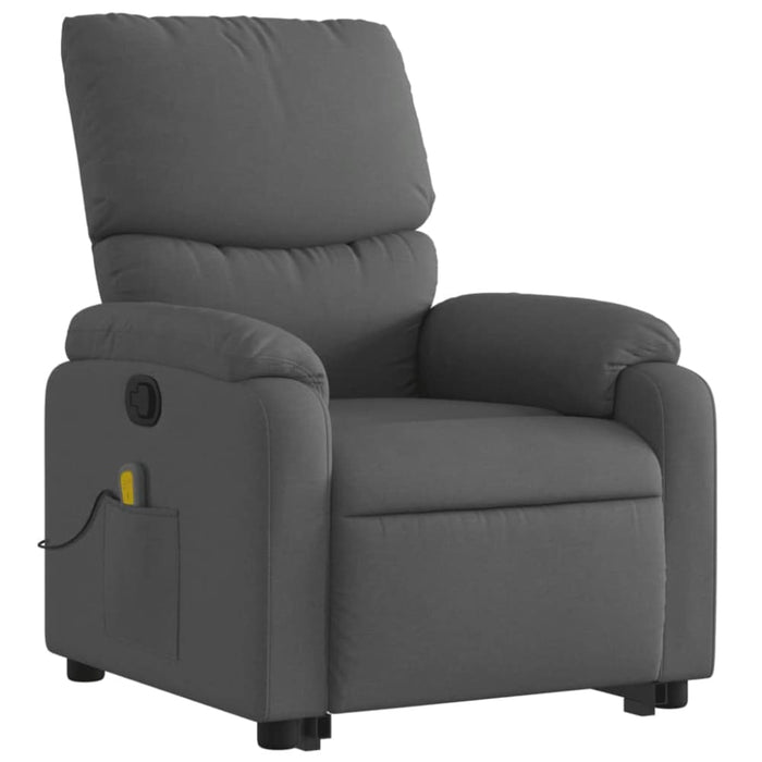 Stand Up Massage Recliner Chair Dark Grey Fabric Txbpibo