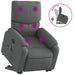 Stand Up Massage Recliner Chair Dark Grey Fabric Txbpibo