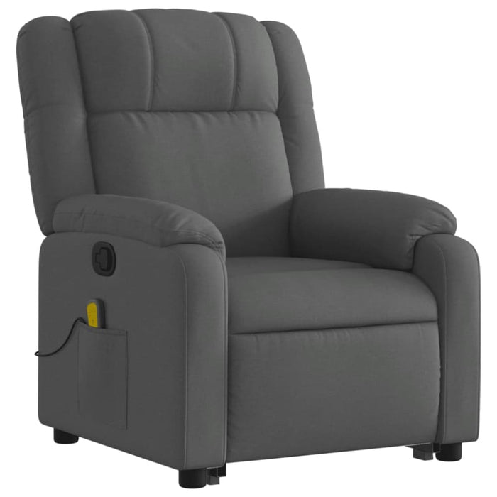 Stand Up Massage Recliner Chair Dark Grey Fabric Txbpipk
