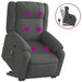 Stand Up Massage Recliner Chair Dark Grey Fabric Txbpipk