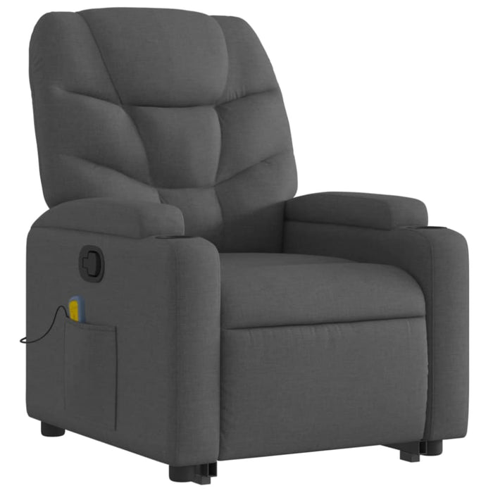 Stand Up Massage Recliner Chair Dark Grey Fabric Txbplxk