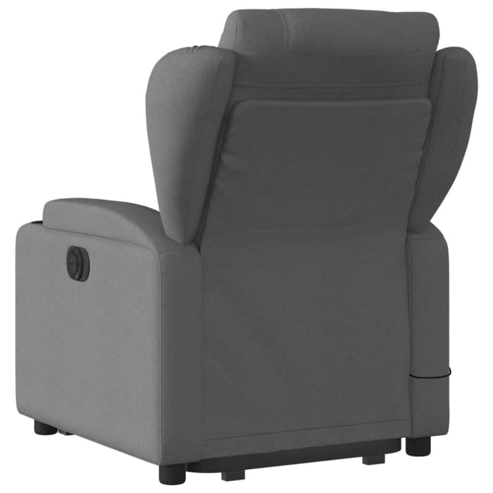 Stand Up Massage Recliner Chair Dark Grey Fabric Txbppnp