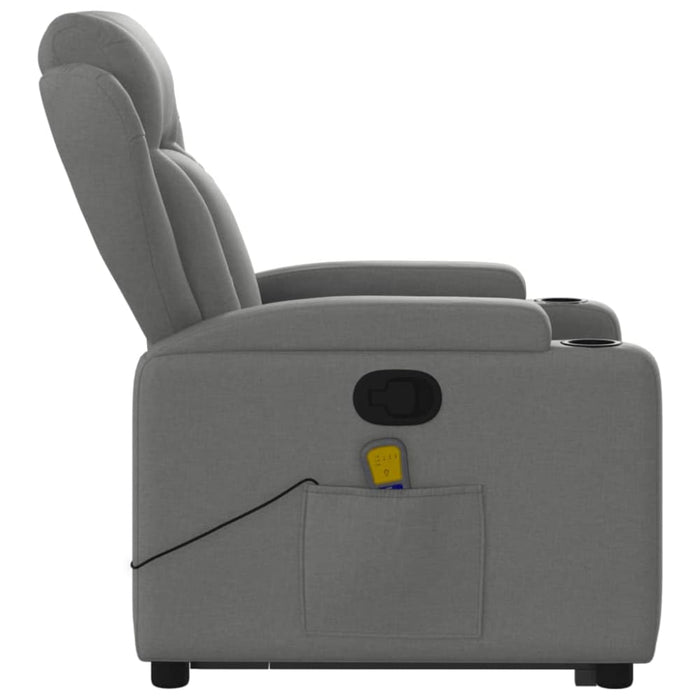 Stand Up Massage Recliner Chair Dark Grey Fabric Txbppnp