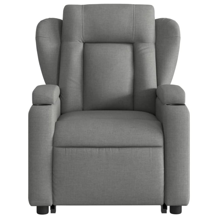 Stand Up Massage Recliner Chair Dark Grey Fabric Txbppnp