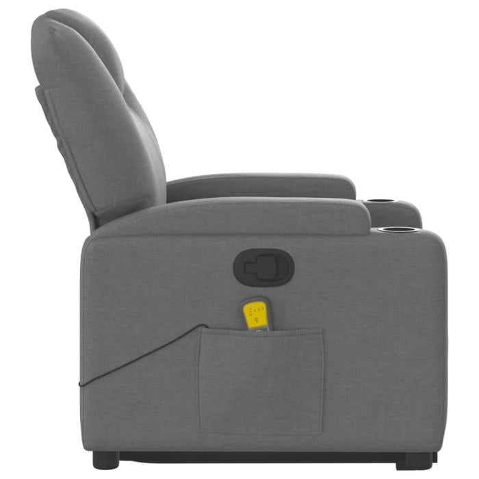 Stand Up Massage Recliner Chair Dark Grey Fabric Txbppxk