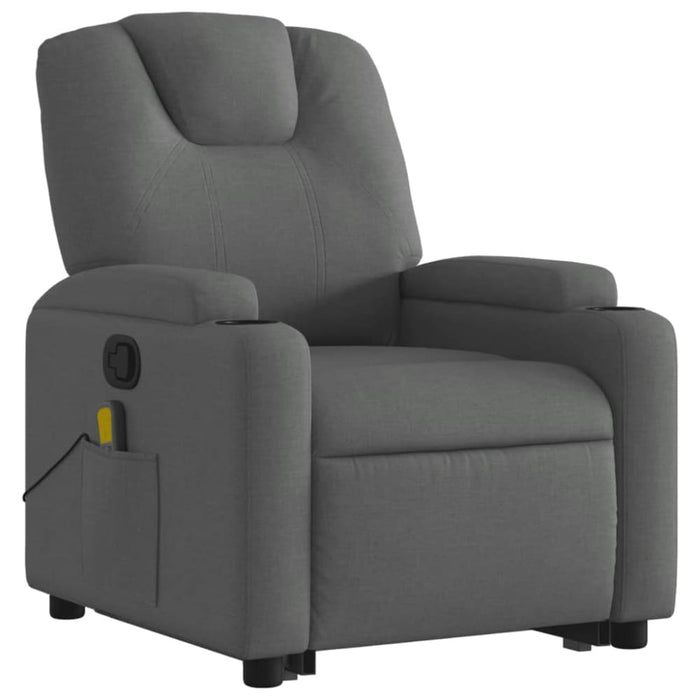 Stand Up Massage Recliner Chair Dark Grey Fabric Txbppxk