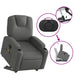 Stand Up Massage Recliner Chair Dark Grey Fabric Txbppxk