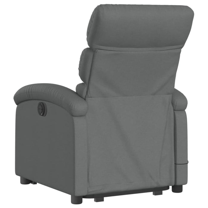 Stand Up Massage Recliner Chair Dark Grey Fabric Txbptio