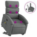 Stand Up Massage Recliner Chair Dark Grey Fabric Txbptio