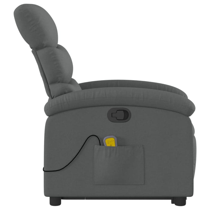 Stand Up Massage Recliner Chair Dark Grey Fabric Txbptio