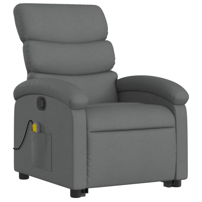 Stand Up Massage Recliner Chair Dark Grey Fabric Txbptio