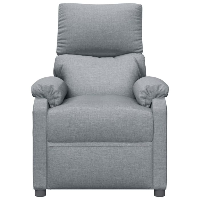Stand Up Massage Recliner Chair Light Grey Fabric Topxabl
