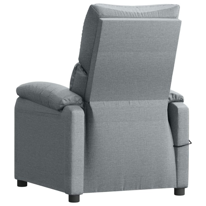 Stand Up Massage Recliner Chair Light Grey Fabric Topxabl