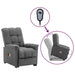 Stand Up Massage Recliner Chair Light Grey Fabric Topxxlt