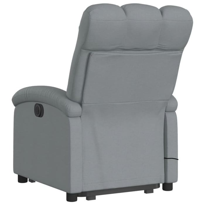 Stand Up Massage Recliner Chair Light Grey Fabric Txbpabb