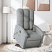 Stand Up Massage Recliner Chair Light Grey Fabric Txbpabb