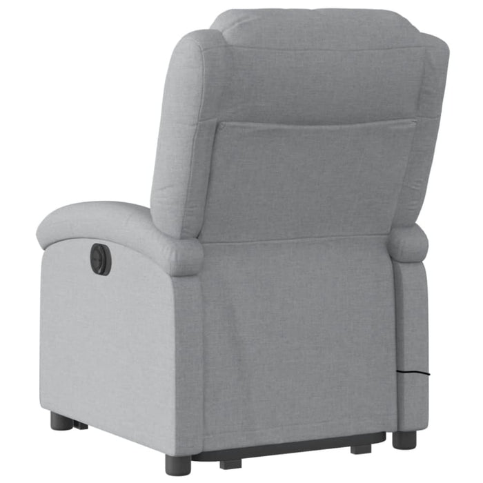 Stand Up Massage Recliner Chair Light Grey Fabric Txbpatx