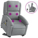 Stand Up Massage Recliner Chair Light Grey Fabric Txbpatx