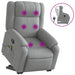 Stand Up Massage Recliner Chair Light Grey Fabric Txbpipn