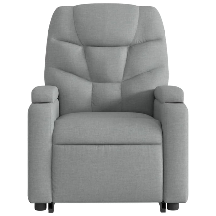 Stand Up Massage Recliner Chair Light Grey Fabric Txbplxn