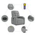 Stand Up Massage Recliner Chair Light Grey Fabric Txbplxn
