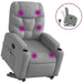 Stand Up Massage Recliner Chair Light Grey Fabric Txbplxn