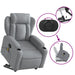 Stand Up Massage Recliner Chair Light Grey Fabric Txbppna