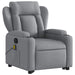 Stand Up Massage Recliner Chair Light Grey Fabric Txbppna