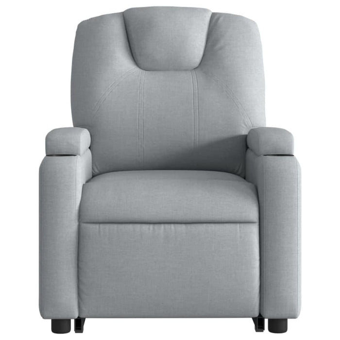Stand Up Massage Recliner Chair Light Grey Fabric Txbppxn