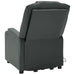 Stand Up Massage Reclining Chair Anthracite Faux Leather