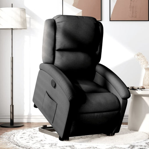 Stand Up Recliner Chair Black Fabric Txbpatb