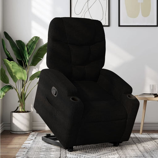 Stand Up Recliner Chair Black Fabric Txbplxl