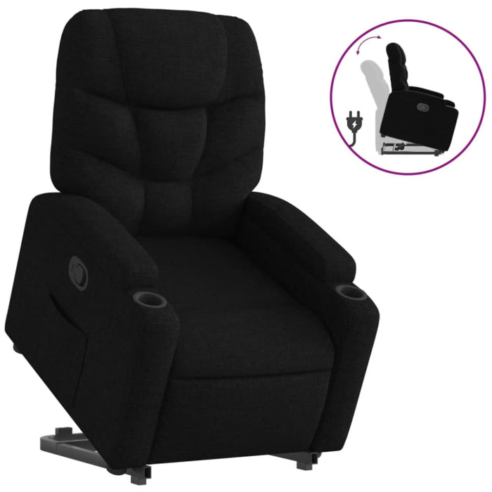 Stand Up Recliner Chair Black Fabric Txbplxl