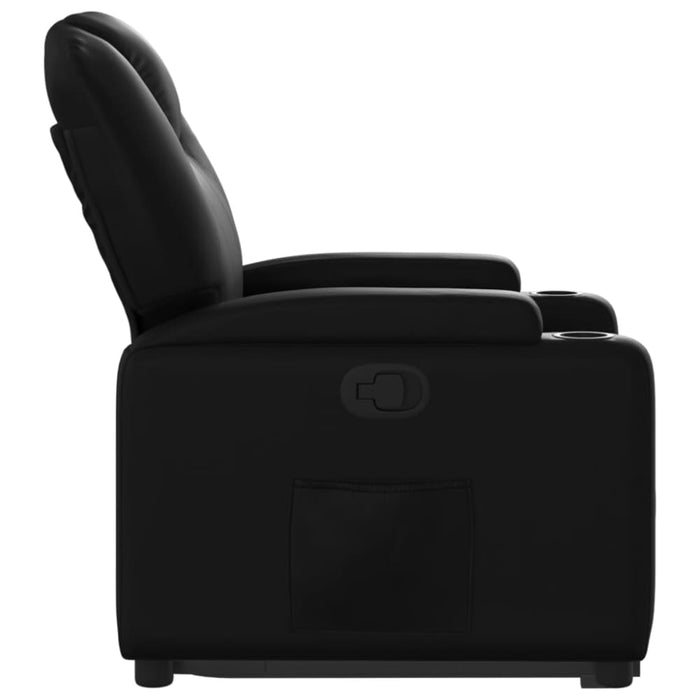 Stand Up Recliner Chair Black Faux Leather Txbpppx