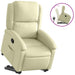 Stand Up Recliner Chair Cream Real Leather Txbpano