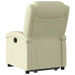 Stand Up Recliner Chair Cream Real Leather Txbpano