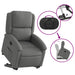 Stand Up Recliner Chair Dark Grey Fabric Txbpaxk