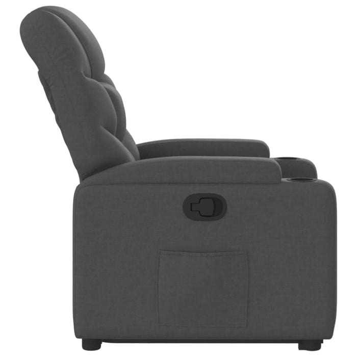 Stand Up Recliner Chair Dark Grey Fabric Txbplxp