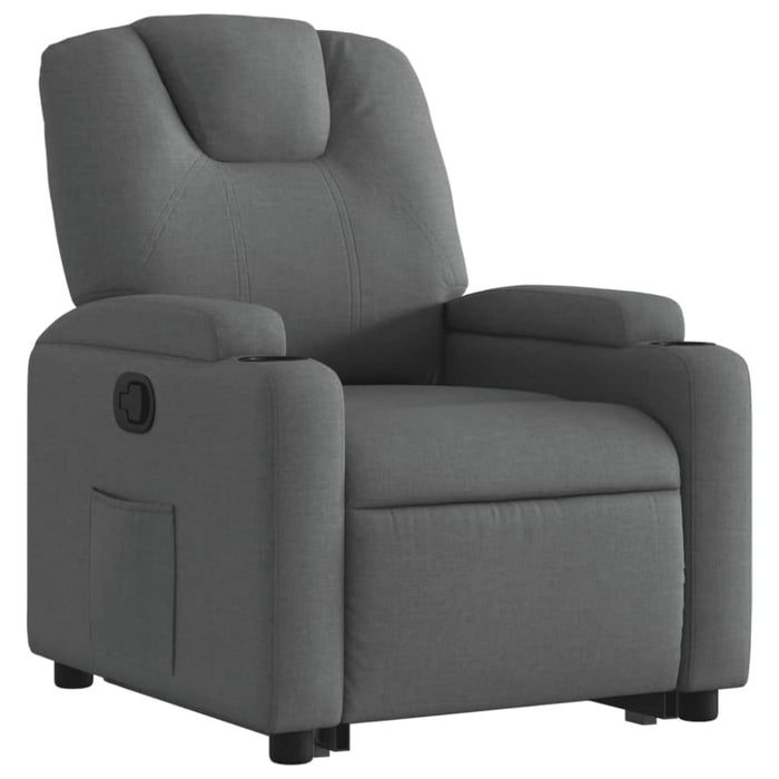 Stand Up Recliner Chair Dark Grey Fabric Txbppxp
