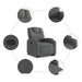 Stand Up Recliner Chair Dark Grey Fabric Txbppxp