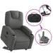 Stand Up Recliner Chair Dark Grey Fabric Txbppxp