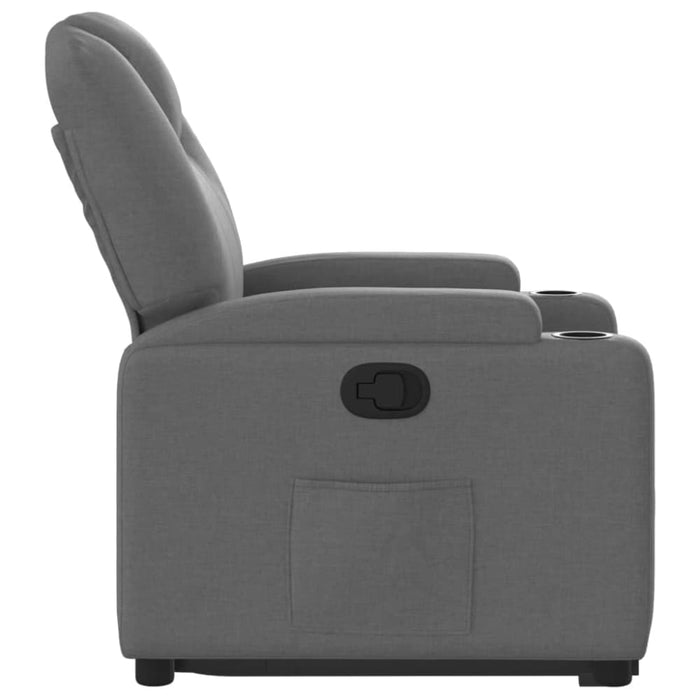 Stand Up Recliner Chair Dark Grey Fabric Txbppxp