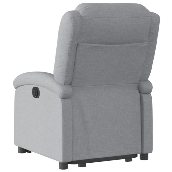 Stand Up Recliner Chair Light Grey Fabric Txbpaxn