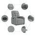 Stand Up Recliner Chair Light Grey Fabric Txbplxa