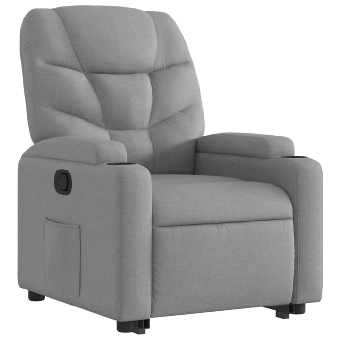 Stand Up Recliner Chair Light Grey Fabric Txbplxa