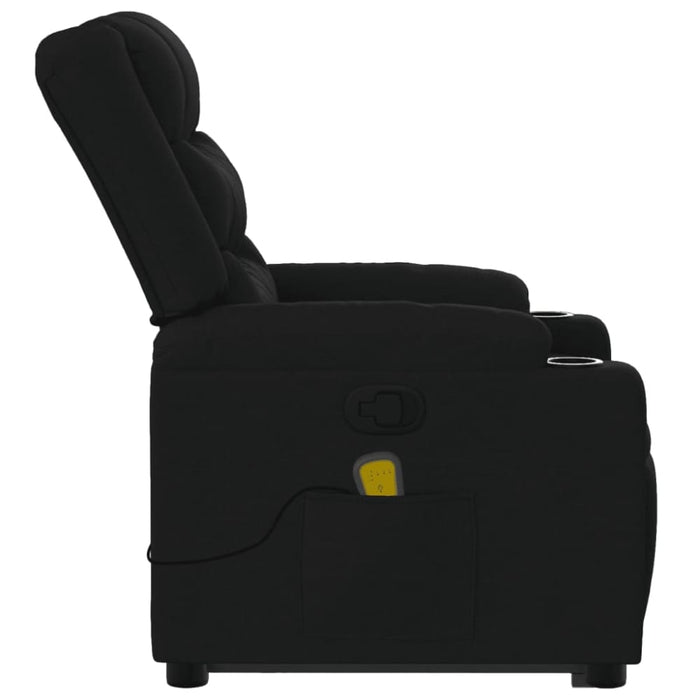 Stand Up Massage Recliner Chair Black Fabric Txblnat